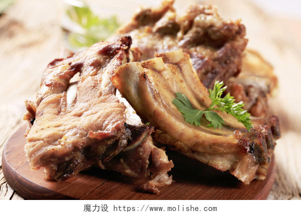 食物肉类新鲜猪肉排骨烤排骨